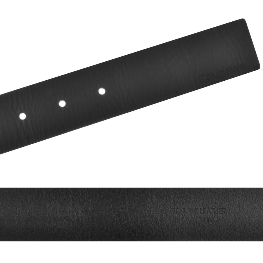 Calvin Klein Warmth Oiled Grain Leather Belt Black Mainline Menswear United States
